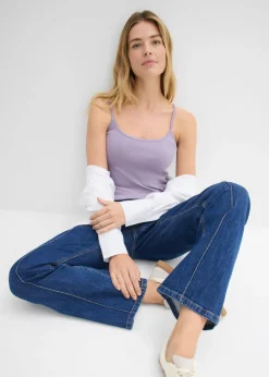 Hot Top de algodón puro con tirantes finos (3 unidades) Mujer Camisetas Interiores|Básicos