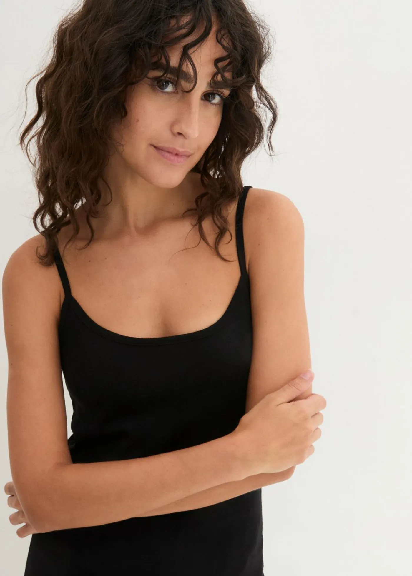 Clearance Top de algodón puro con tirantes finos (3 unidades) Mujer Camisetas Interiores|Básicos