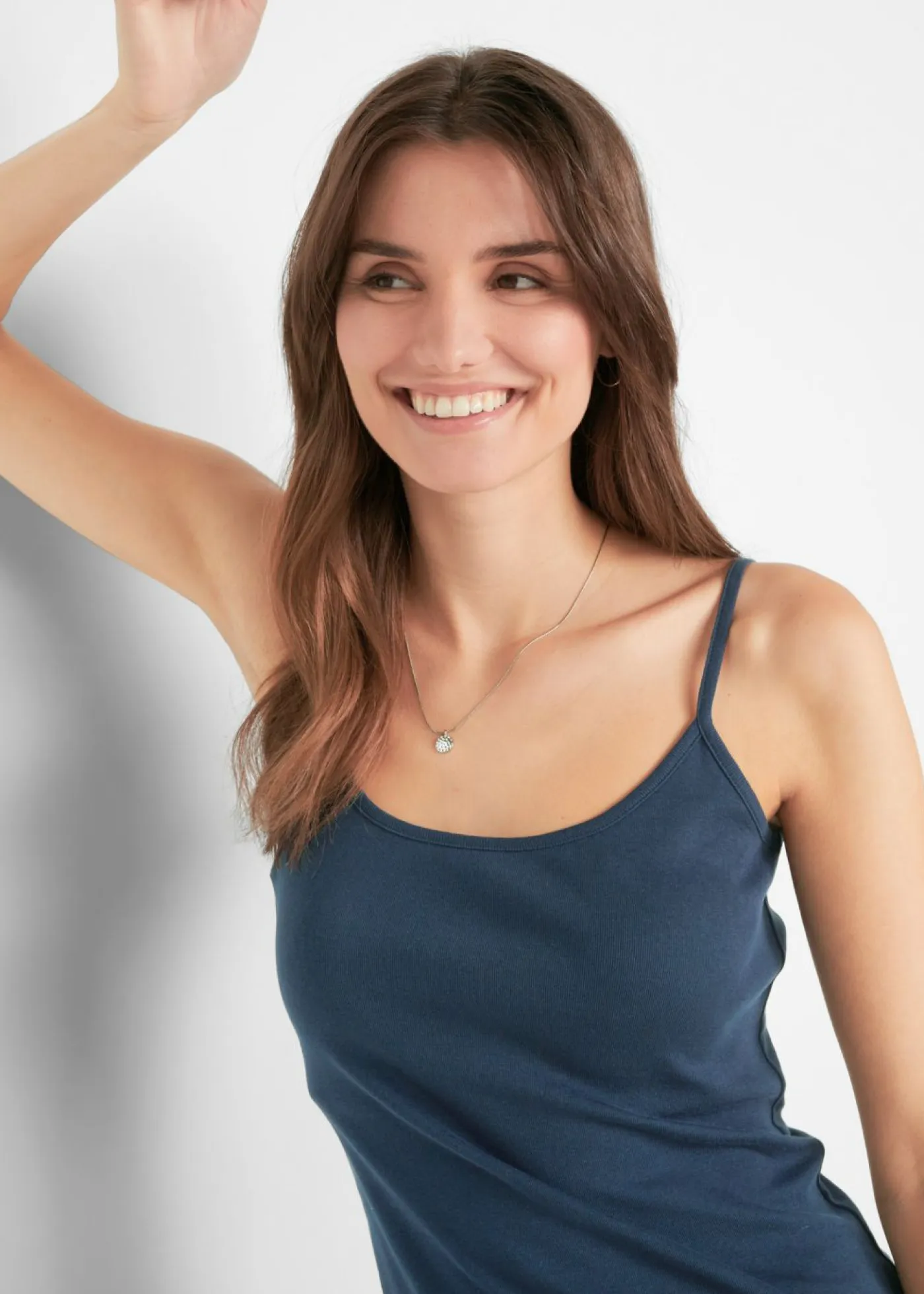 Best Top de algodón puro con tirantes finos (3 unidades) Mujer Camisetas Interiores|Básicos