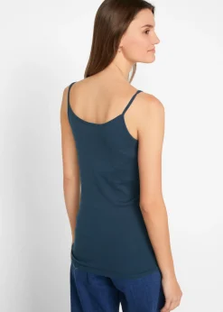 Best Top de algodón puro con tirantes finos (3 unidades) Mujer Camisetas Interiores|Básicos