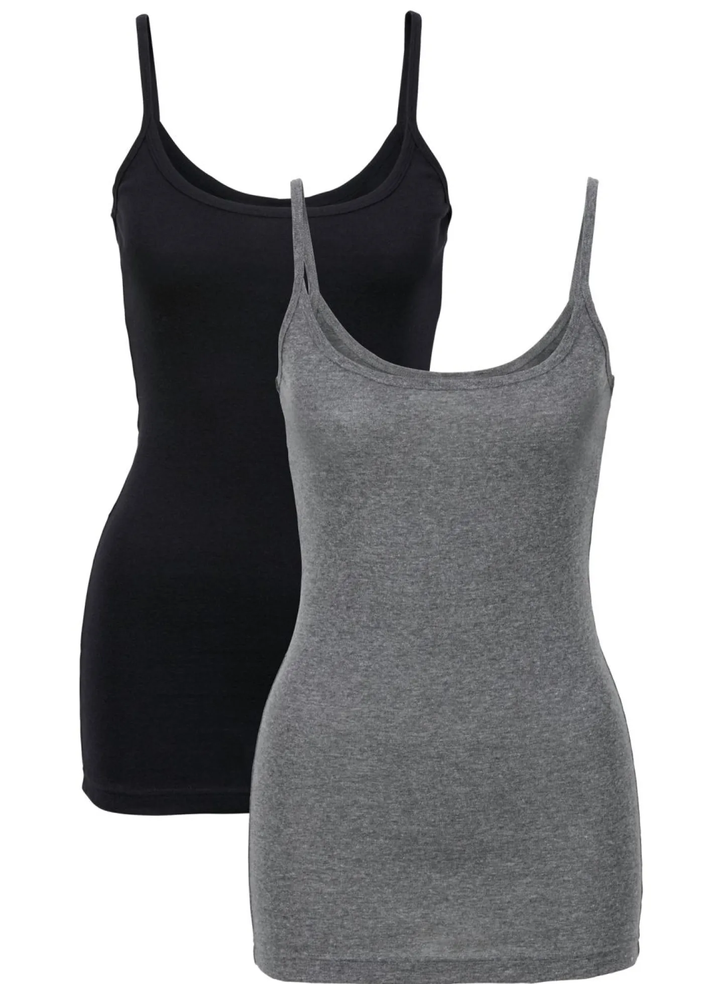 New Top de algodón puro con tirantes finos (2 unidades) Mujer Camisetas Interiores|Básicos