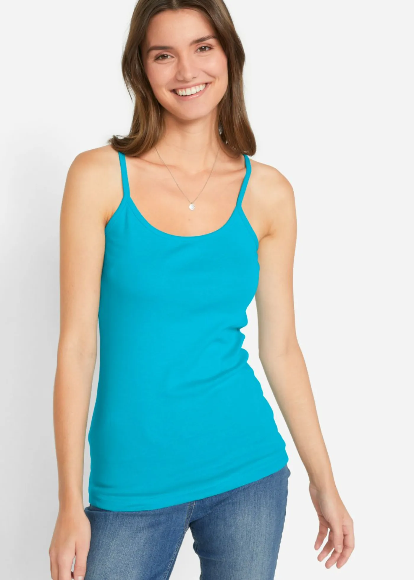 Outlet Top de algodón puro con tirantes finos (3 unidades) Mujer Camisetas Interiores|Básicos