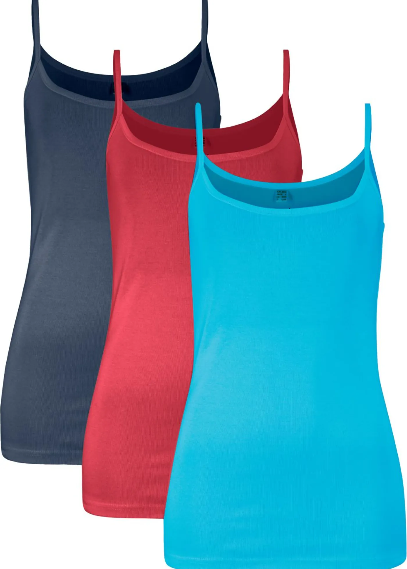 Sale Top de algodón puro con tirantes finos (3 unidades) Mujer Camisetas Interiores|Básicos