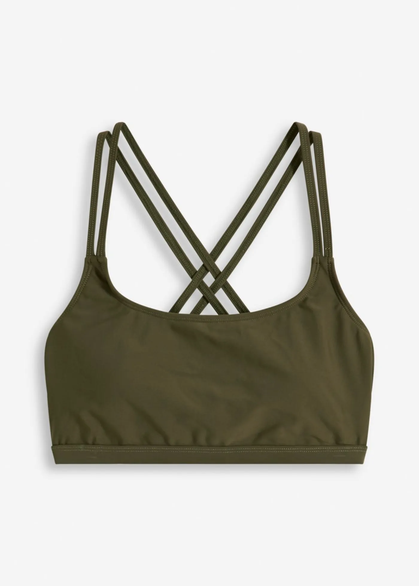 Discount Top de bikini bustier con tirantes cruzados Mujer Conjuntos De Traje De Baño|Ropa De Baño Deportiva