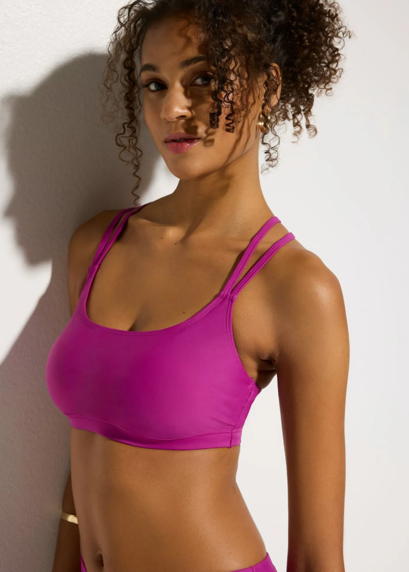 Outlet Top de bikini bustier con tirantes cruzados Mujer Conjuntos De Traje De Baño|Ropa De Baño Deportiva