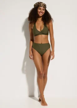Clearance Top de bikini halter con escote en V Mujer Conjuntos De Traje De Baño|Bikinis