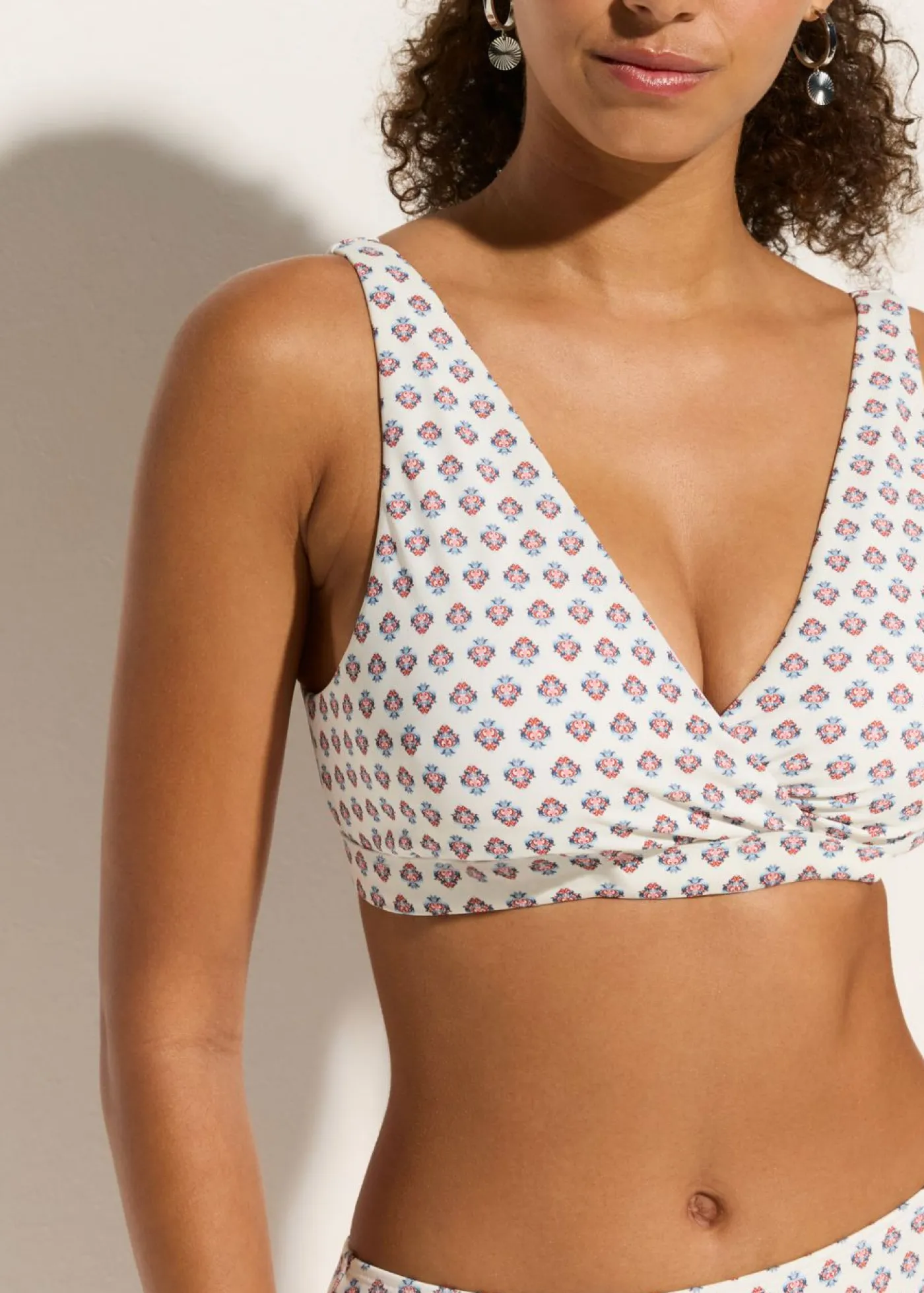 Clearance Top de bikini tipo bustier con escote en V Mujer Conjuntos De Traje De Baño|Bikinis