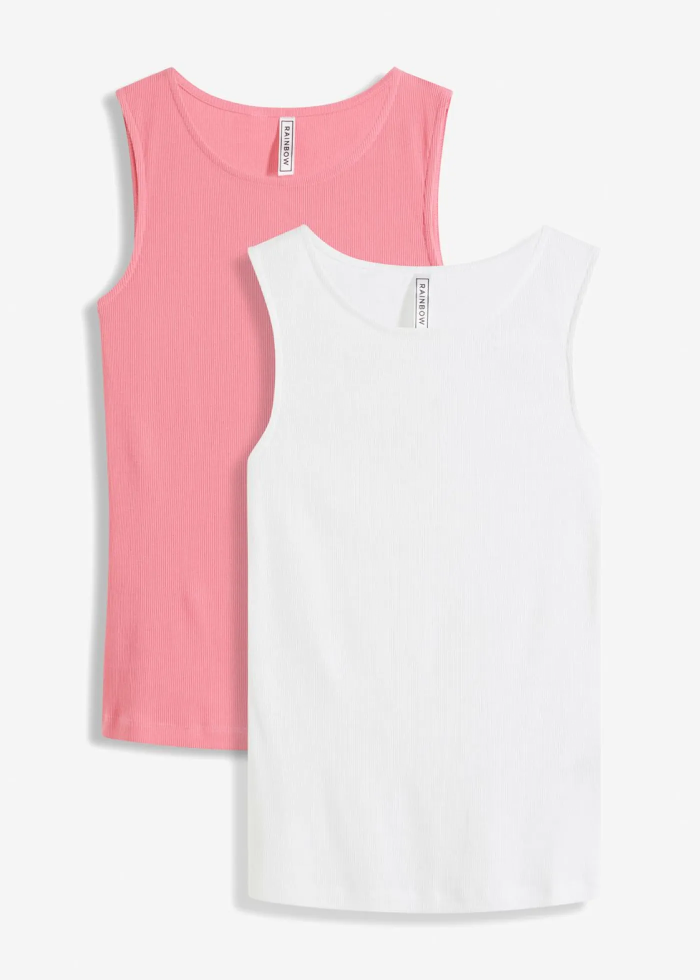 Best Top de canalé de algodón orgánico puro (2 unidades) Mujer Básicos|Camisetas