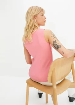 Best Top de canalé de algodón orgánico puro (2 unidades) Mujer Básicos|Camisetas