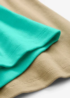Outlet Top de canalé de algodón orgánico (2 unidades) Mujer Camisetas Interiores|Básicos