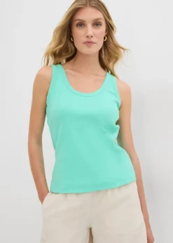 Outlet Top de canalé de algodón orgánico (2 unidades) Mujer Camisetas Interiores|Básicos