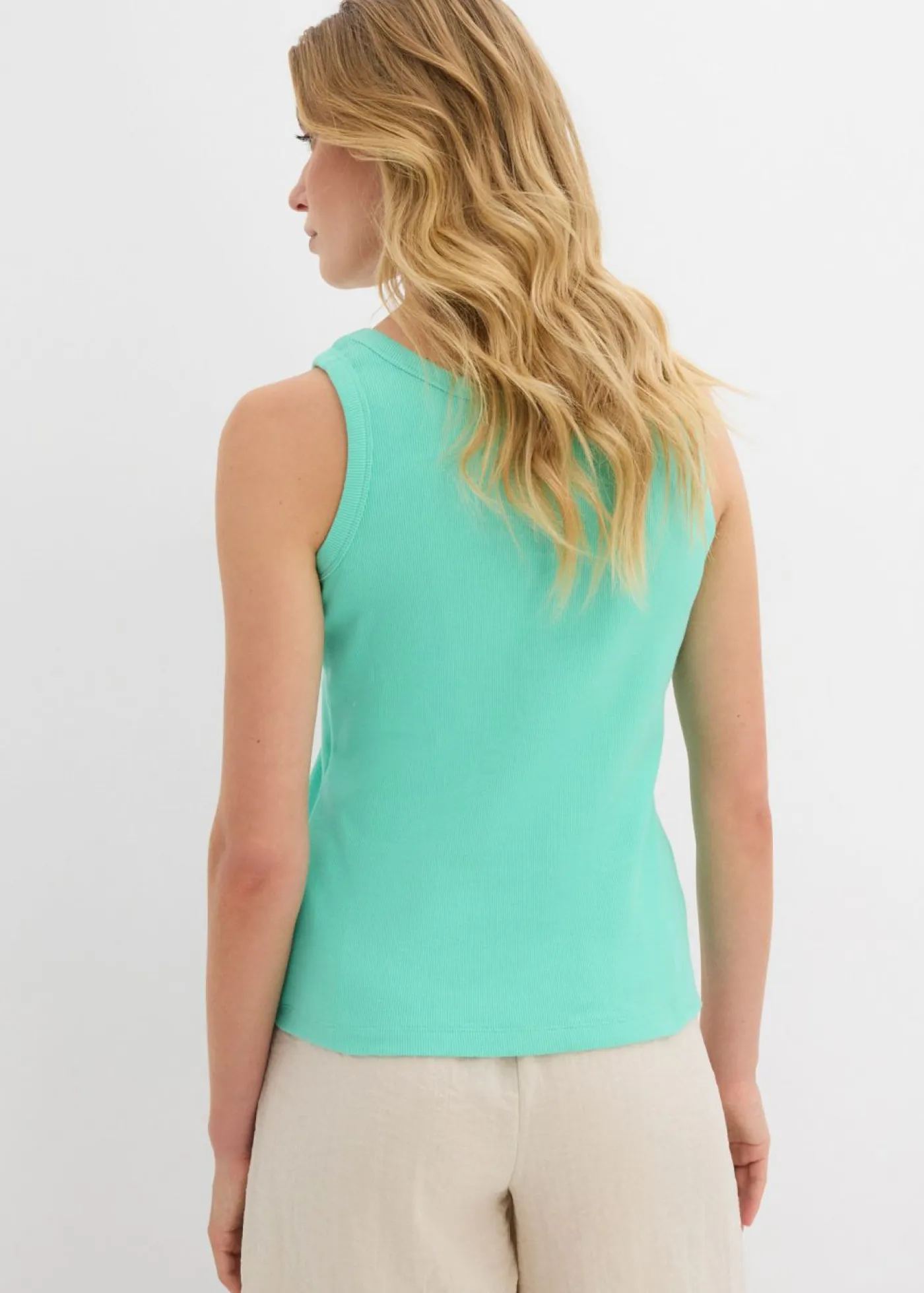 Outlet Top de canalé de algodón orgánico (2 unidades) Mujer Camisetas Interiores|Básicos