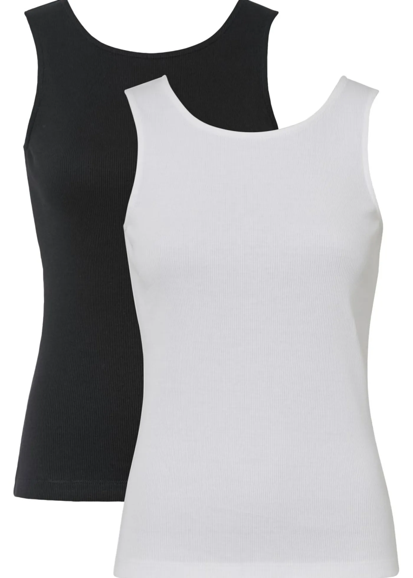 Best Top de canalé de algodón orgánico puro (2 unidades) Mujer Básicos|Camisetas
