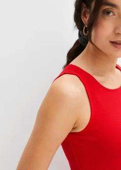 Sale Top de canalé de algodón orgánico puro (2 unidades) Mujer Básicos|Camisetas
