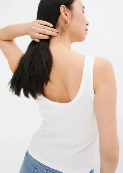 Sale Top de canalé de algodón orgánico puro (2 unidades) Mujer Camisetas