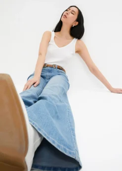 Sale Top de canalé de algodón orgánico puro (2 unidades) Mujer Camisetas
