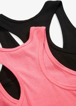 Discount Top de canalé de algodón orgánico (2 unidades) Mujer Camisetas Interiores|Básicos