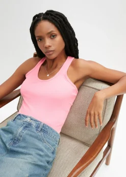 Discount Top de canalé de algodón orgánico (2 unidades) Mujer Camisetas Interiores|Básicos