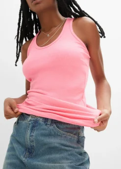 Discount Top de canalé de algodón orgánico (2 unidades) Mujer Camisetas Interiores|Básicos