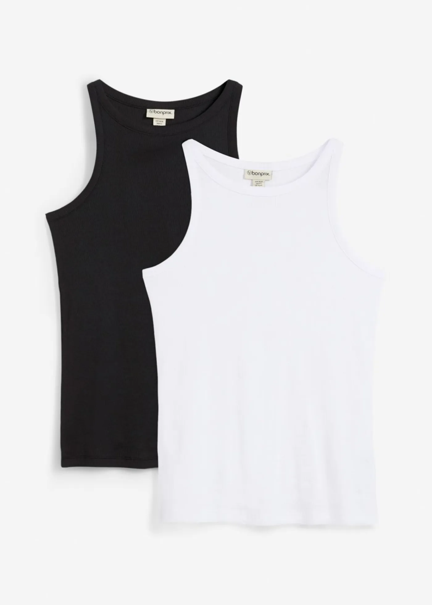 Discount Top de canalé de algodón orgánico puro (2 unidades) Mujer Camisetas Interiores|Básicos