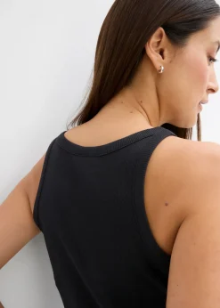 Discount Top de canalé de algodón orgánico puro (2 unidades) Mujer Camisetas Interiores|Básicos