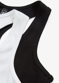 Sale Top de canalé de algodón orgánico (2 unidades) Mujer Camisetas Interiores|Básicos