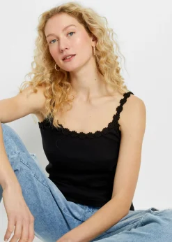 Best Top de canalé de algodón puro (2 unidades) Mujer Camisetas