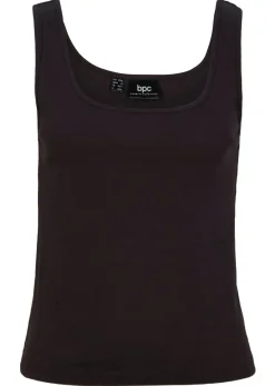 Top de canalé de algodón puro Mujer Camisetas Interiores|Básicos