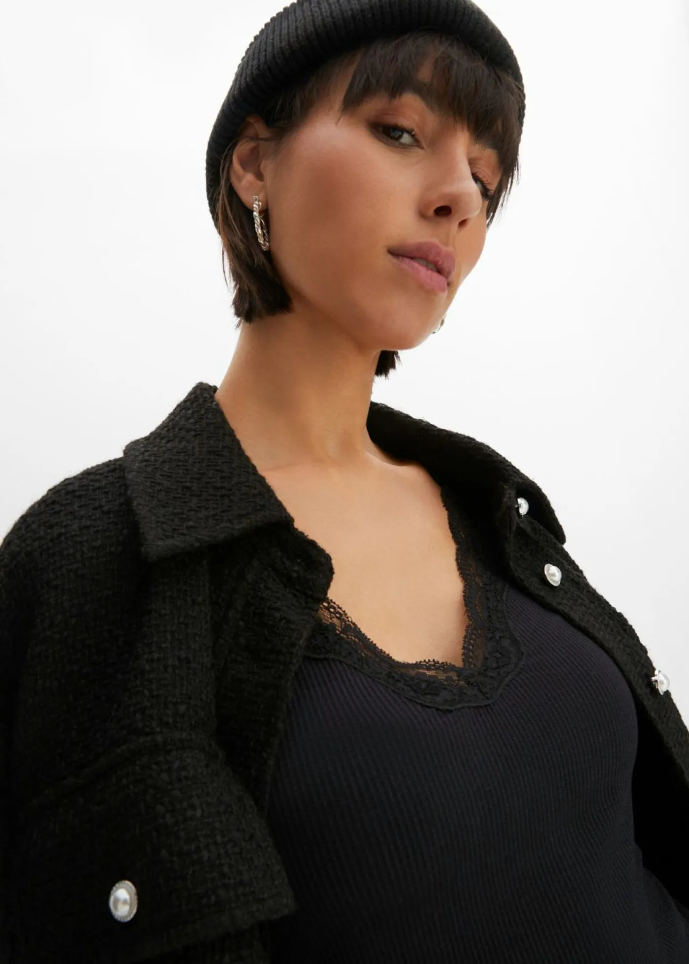 Top de canalé de mezcla de viscosa suave (2 unidades) Mujer Camisetas