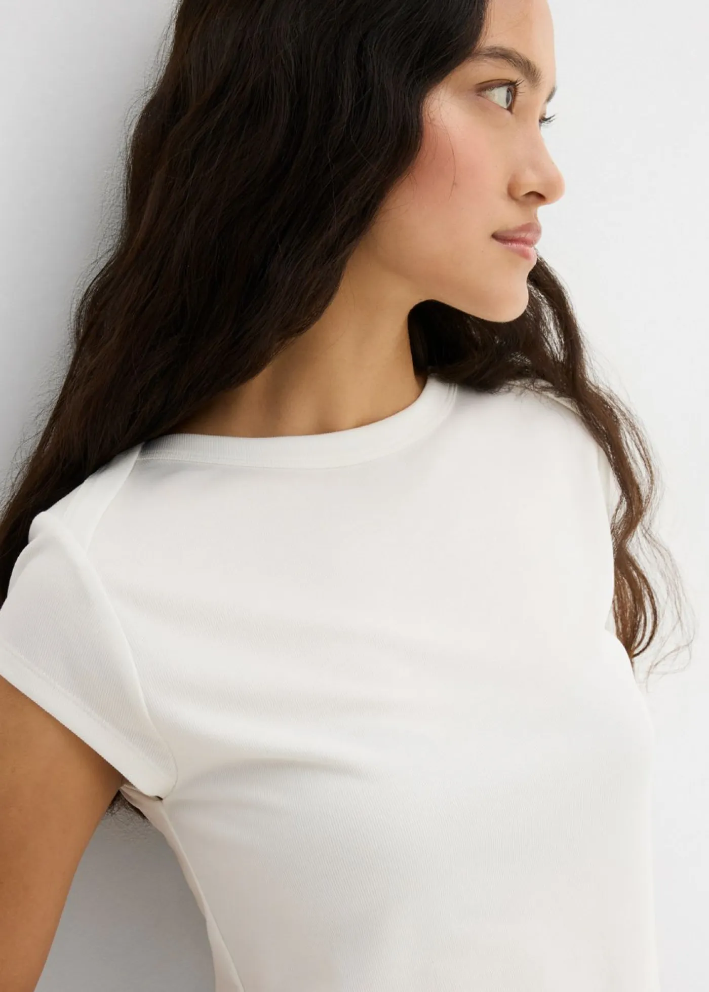 Online Top de canalé de mezcla suave de modal Mujer Esenciales|Camisetas