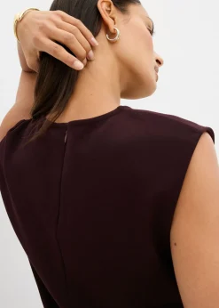 Top de crepé con hebilla decorativa Mujer Esenciales|Camisetas
