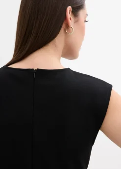 New Top de crepé con hebilla decorativa Mujer Esenciales|Camisetas
