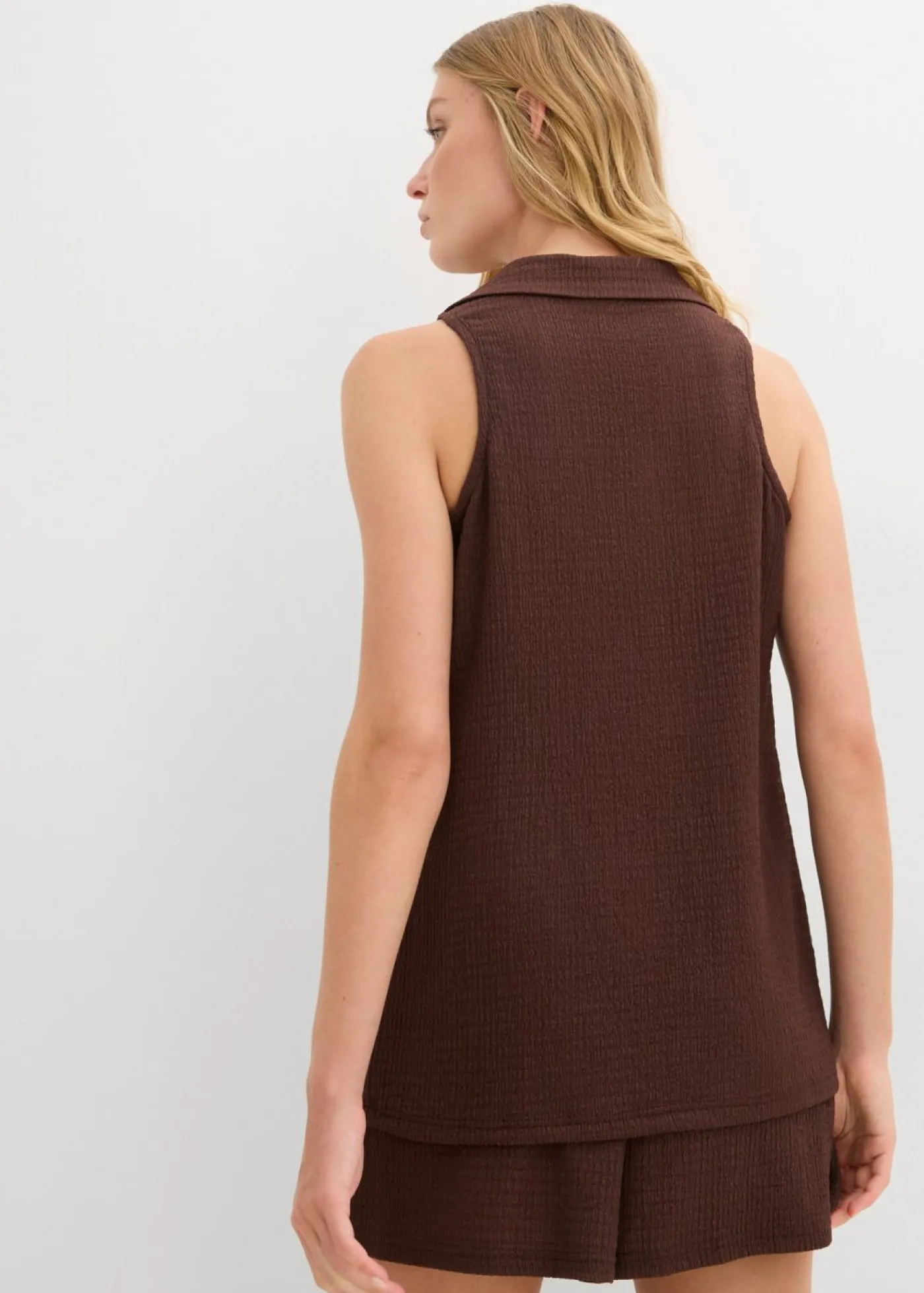 Sale Top de crepé estructurado Mujer Camisetas