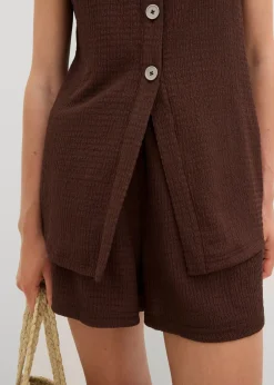 Sale Top de crepé estructurado Mujer Camisetas
