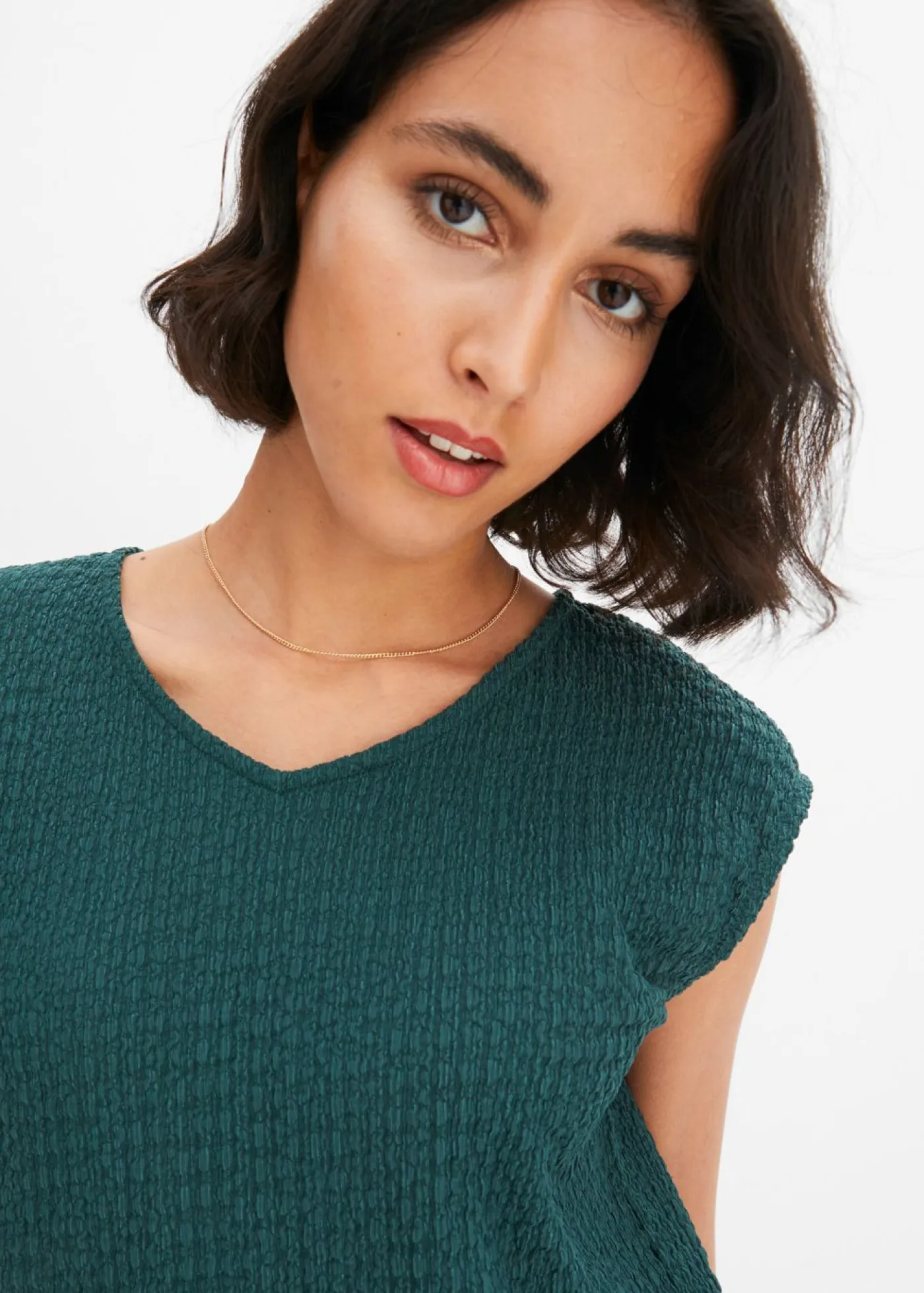 Clearance Top de crepé ligero Mujer Camisetas