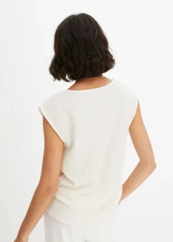 Sale Top de crepé ligero Mujer Camisetas