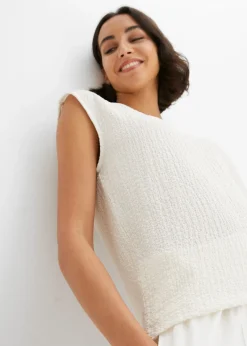 Sale Top de crepé ligero Mujer Camisetas
