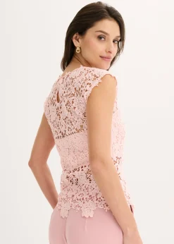 New Top de encaje Mujer Camisetas|Novedades