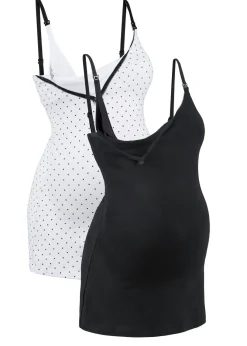 Best Top de lactancia con algodón orgánico (2 unidades) Mujer Ropa Interior De Algodón|Premamá Y Lactancia
