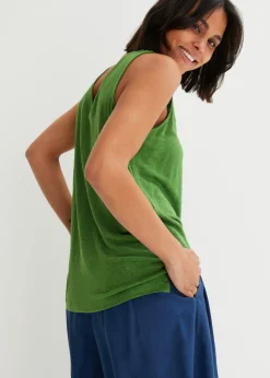 Top de lino puro Mujer Camisetas