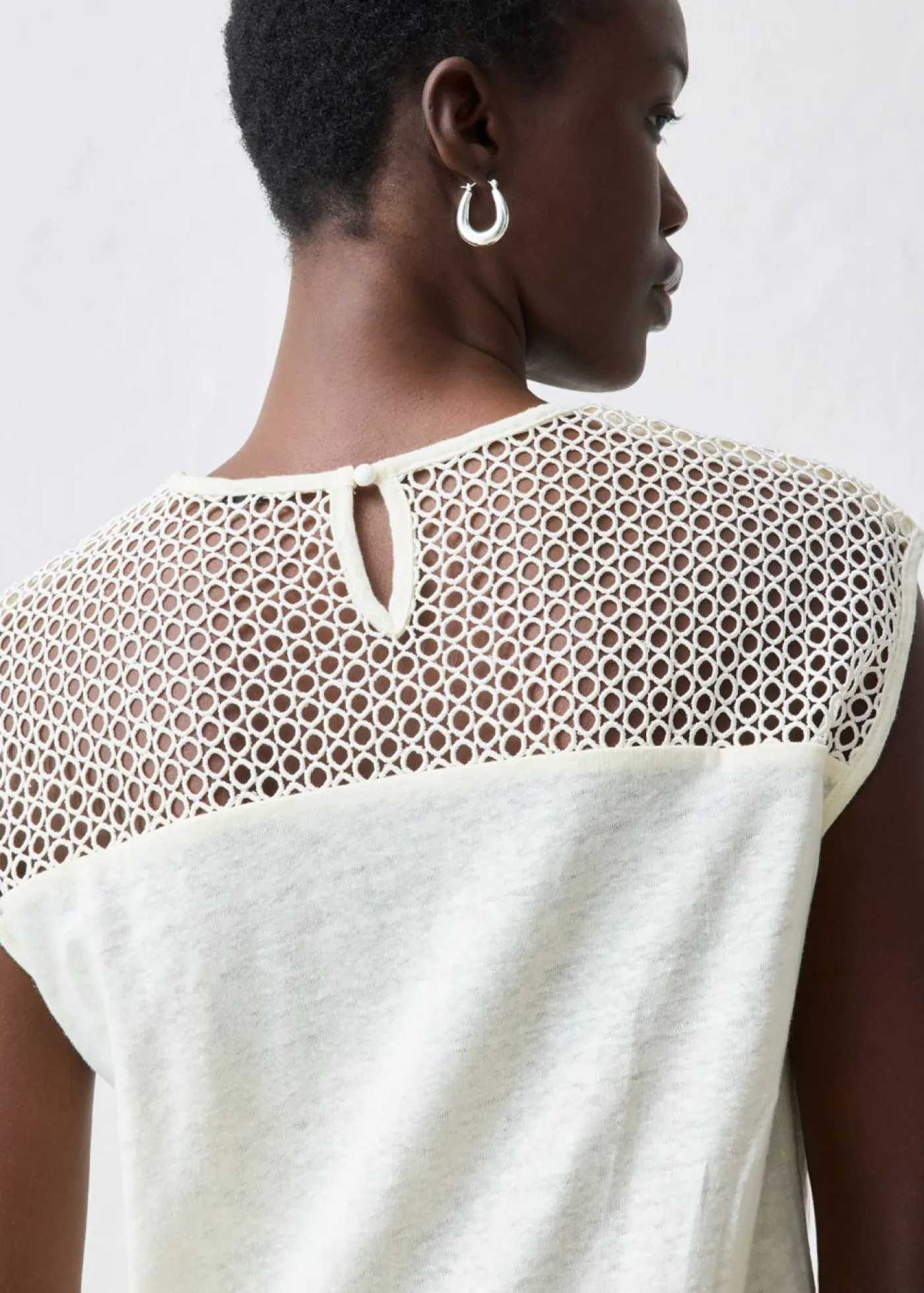 Outlet Top de lino puro Mujer Premium|Camisetas