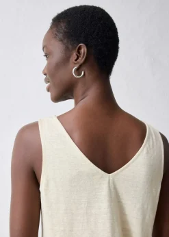 Hot Top de lino puro Mujer Camisetas