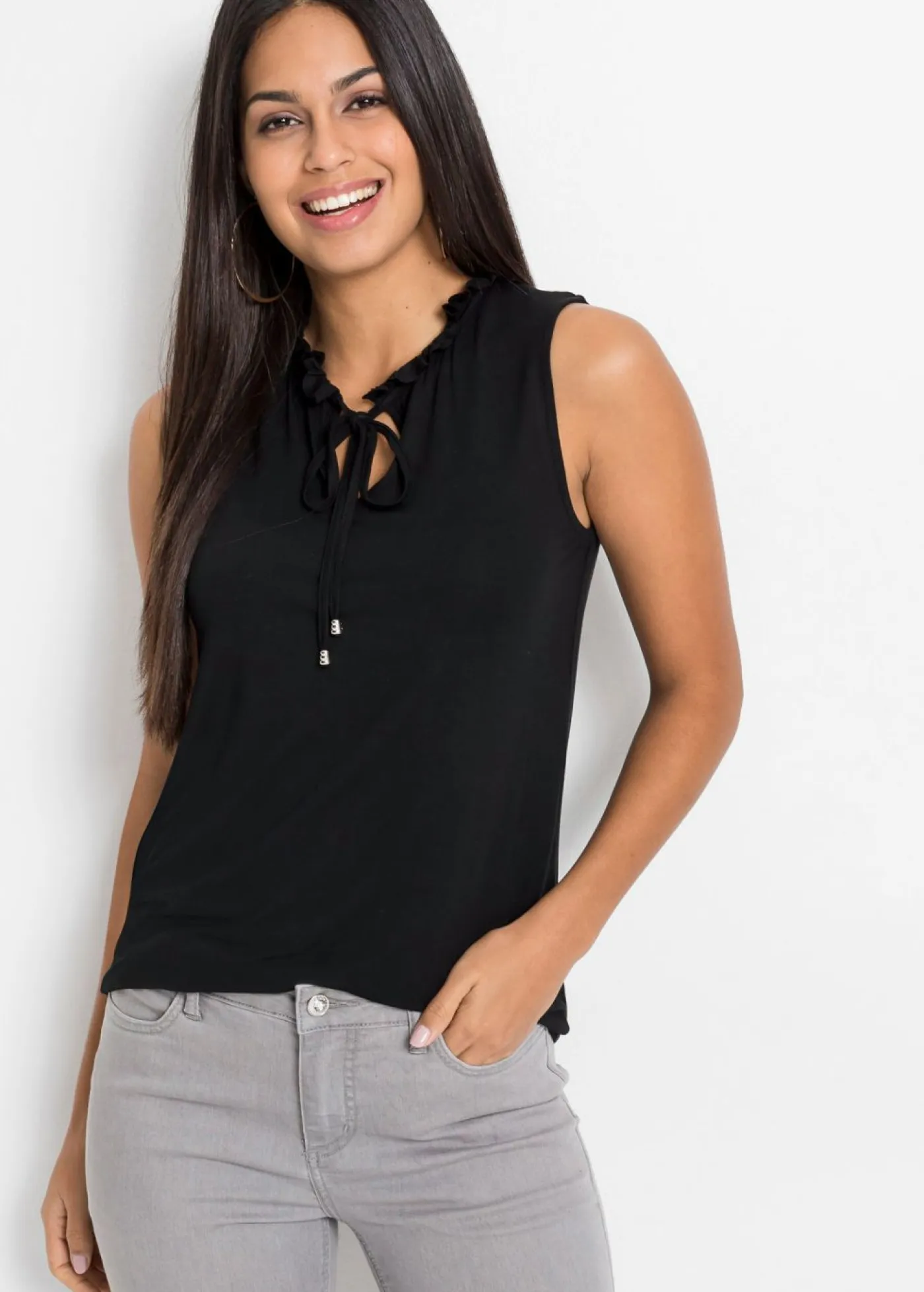 Top de mezcla de viscosa Mujer Camisetas|Novedades