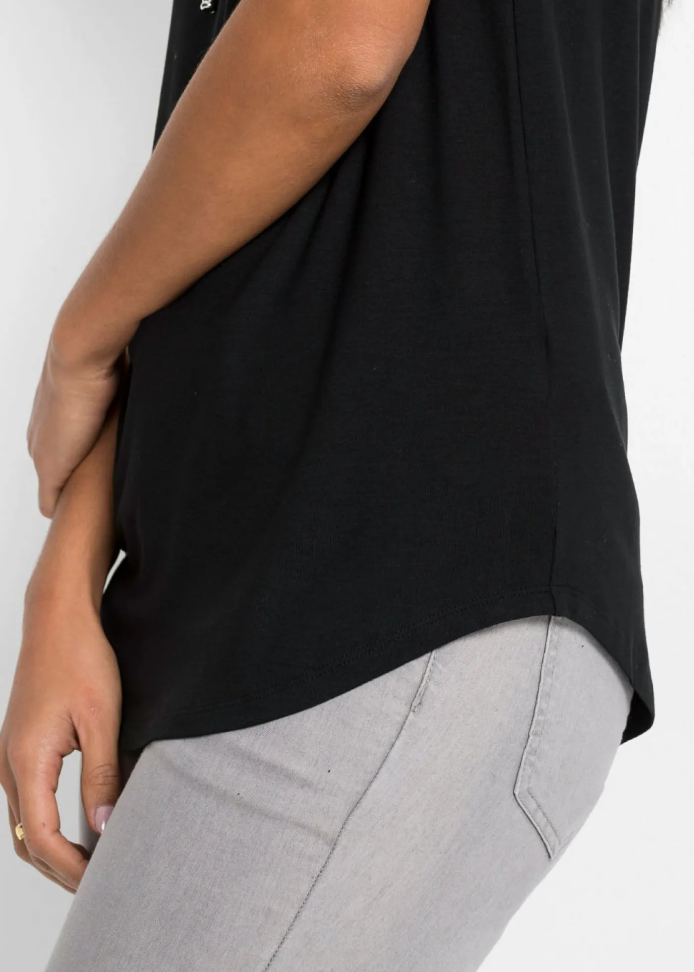Top de mezcla de viscosa Mujer Camisetas|Novedades