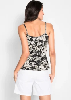 Sale Top de mezcla de viscosa suave con tirantes finos Mujer Camisetas