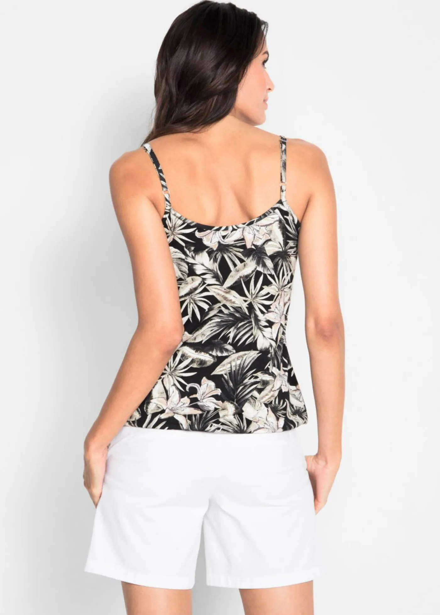Sale Top de mezcla de viscosa suave con tirantes finos Mujer Camisetas