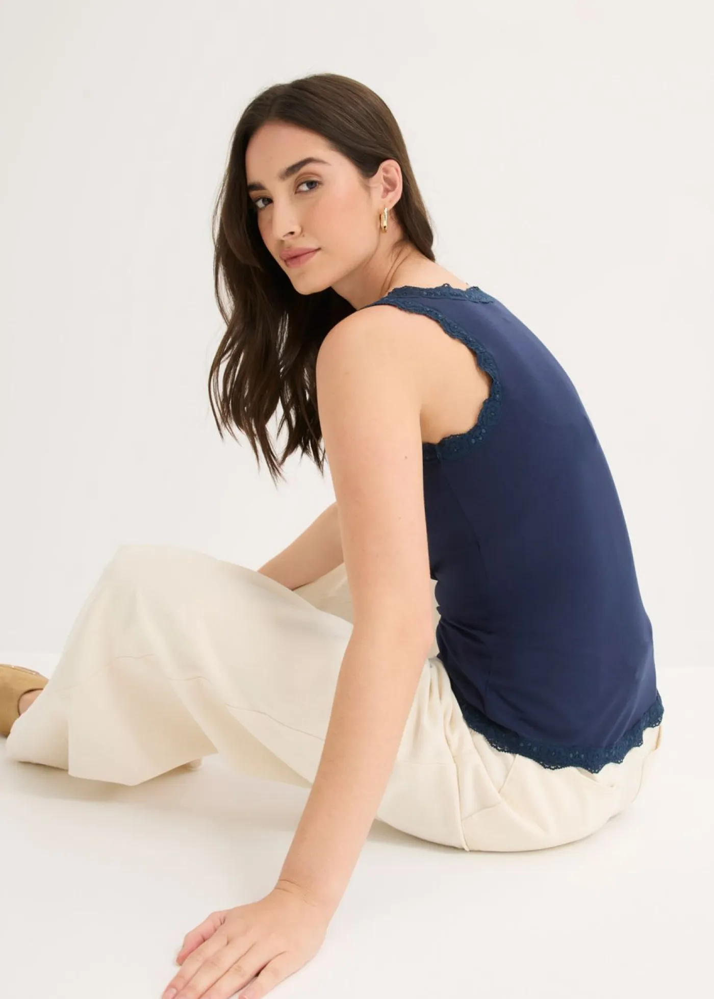 Hot Top de mezcla de viscosa suave (2 unidades) Mujer Camisetas