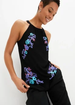 New Top de mezcla de viscosa fluida Mujer Camisetas