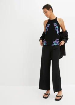 New Top de mezcla de viscosa fluida Mujer Camisetas