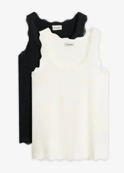Clearance Top de mezcla de viscosa suave (2 unidades) Mujer Camisetas